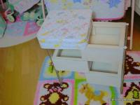 Wicker Baby Doll Play Changing Table